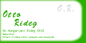 otto rideg business card