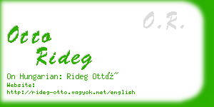 otto rideg business card